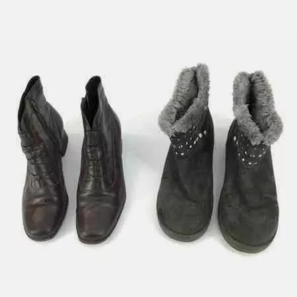 Lot set 17 pairs leather suede boots booties 7 7.5 - Picture 7 of 8